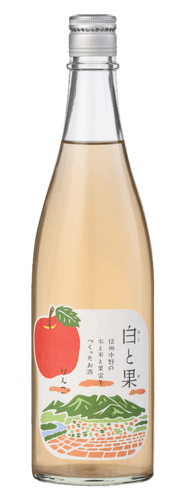 白と果 りんご